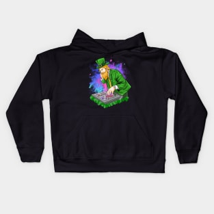 Papa dj st patrick's day Kids Hoodie